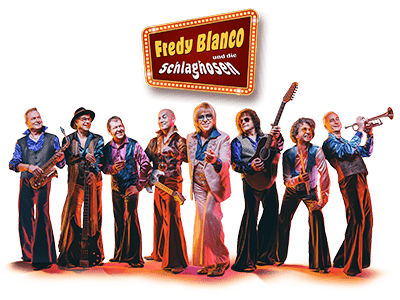 Fredy Blanco & die Schlaghosen - Pressebild 3 mit Logo